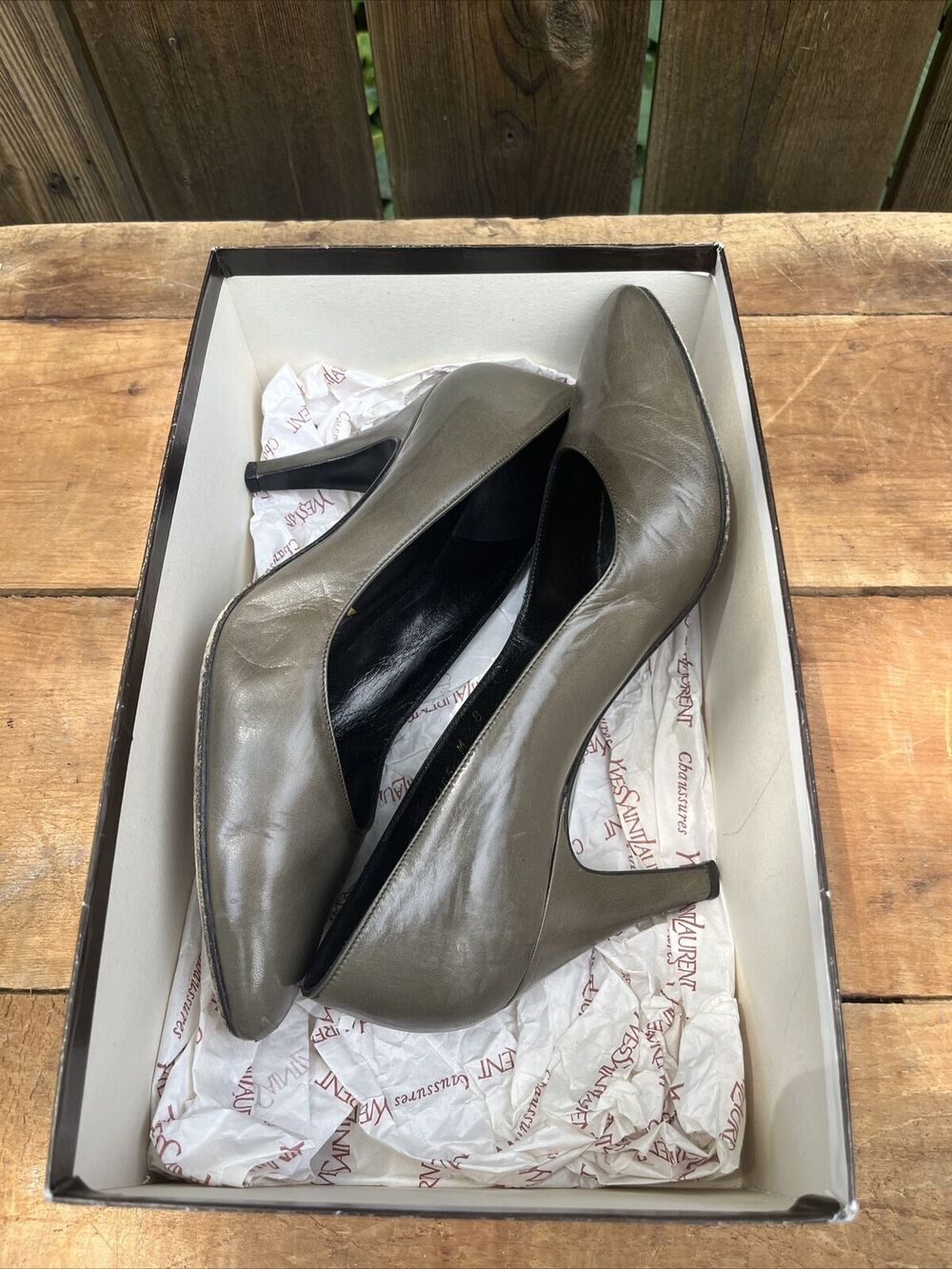 Vintage YSL Saint Laurent Paris 80 Pump Shoe Sz 8 M Paris Made In Italy